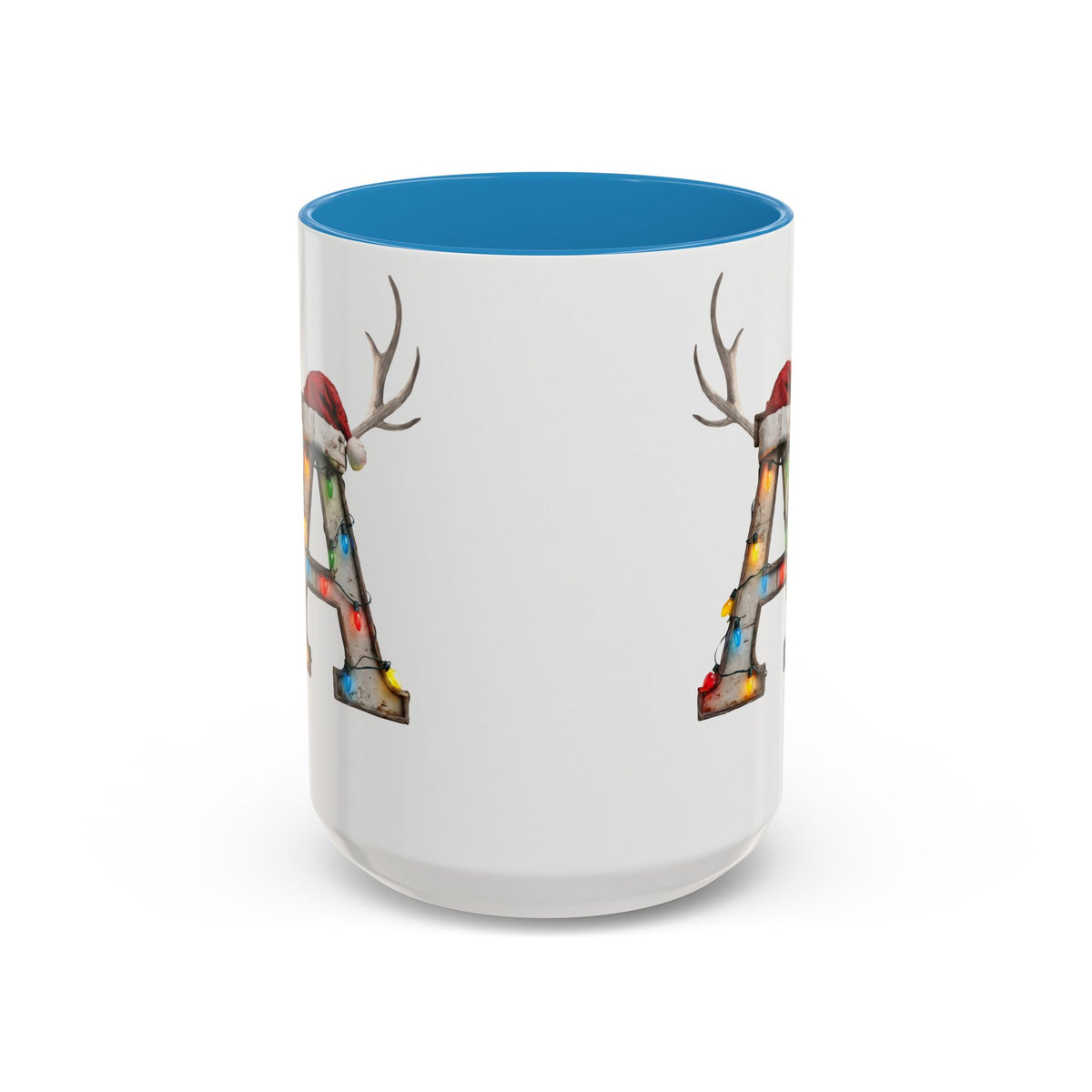 "A" Christmas Reindeer Initial A Coffee Mug