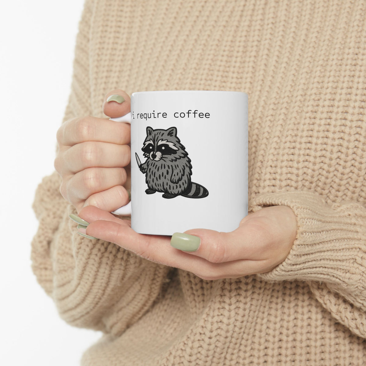 Cute Raccoon Ceramic Coffee Mug