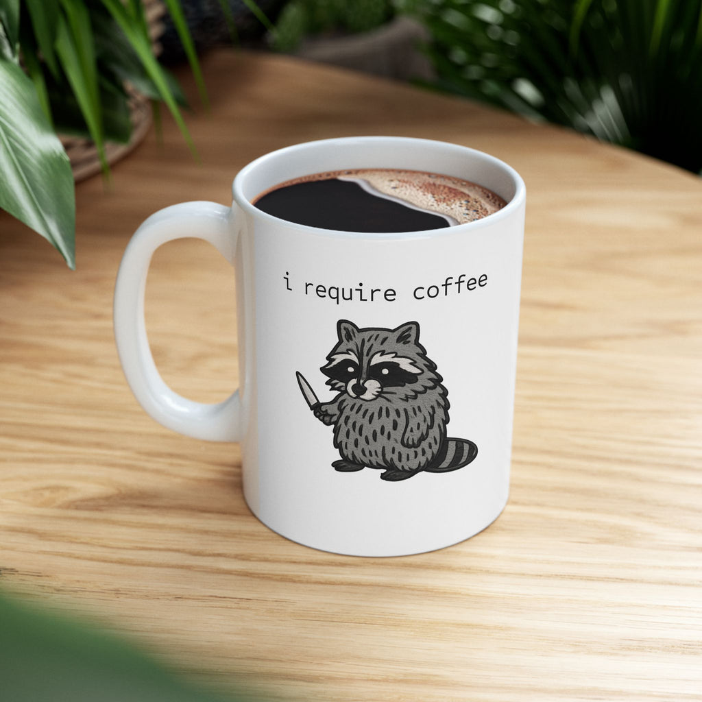Cute Raccoon Ceramic Coffee Mug