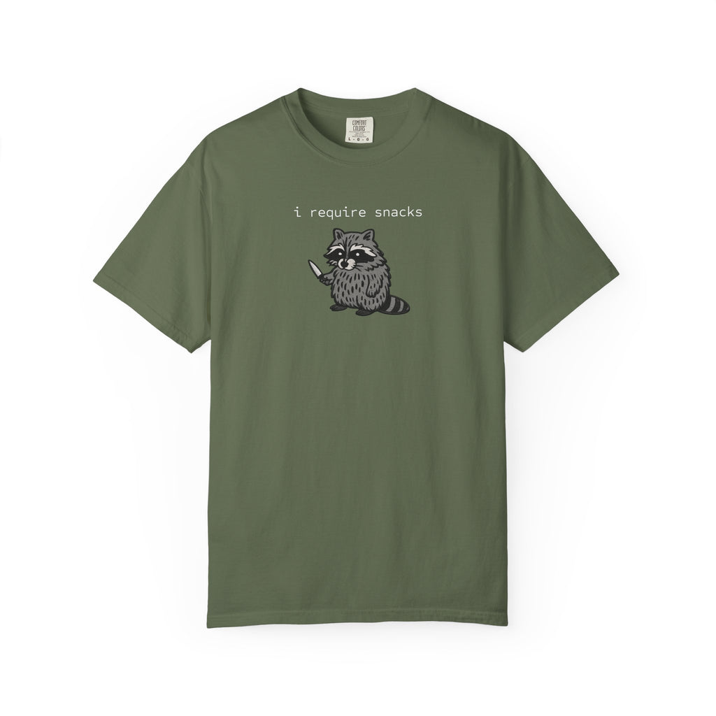 I Require Snacks Garment-Dyed T-shirt