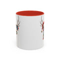 "F" Festive Christmas Reindeer Letter F Coffee Mug