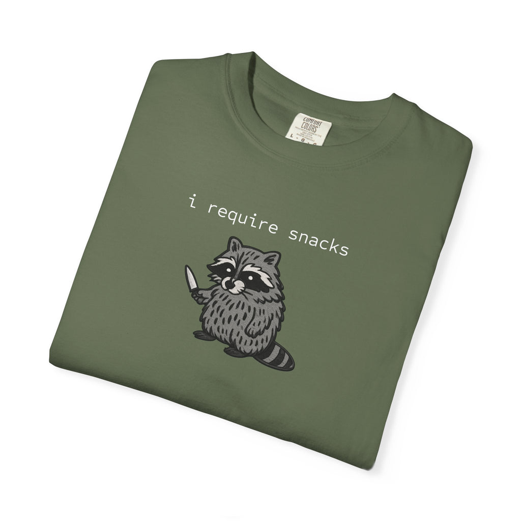I Require Snacks Garment-Dyed T-shirt
