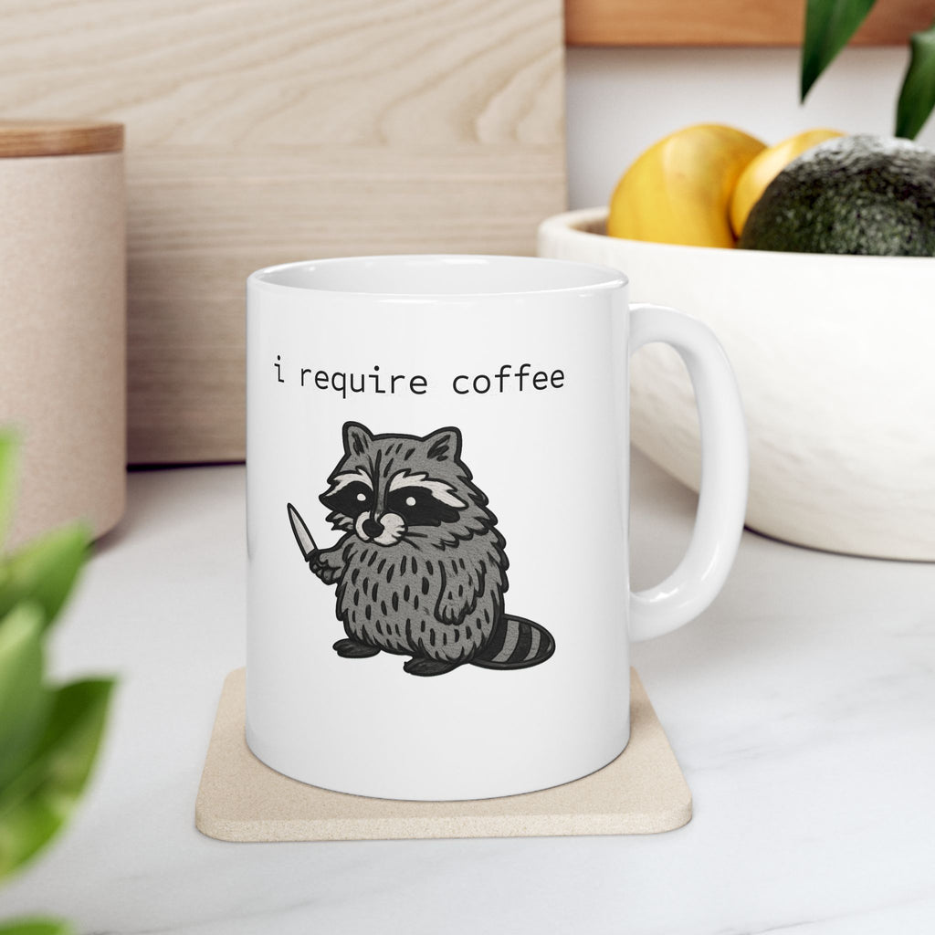 Cute Raccoon Ceramic Coffee Mug
