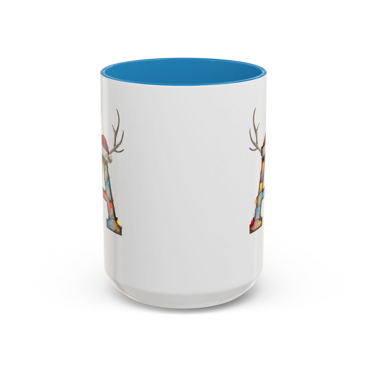 "A" Christmas Reindeer Initial A Coffee Mug