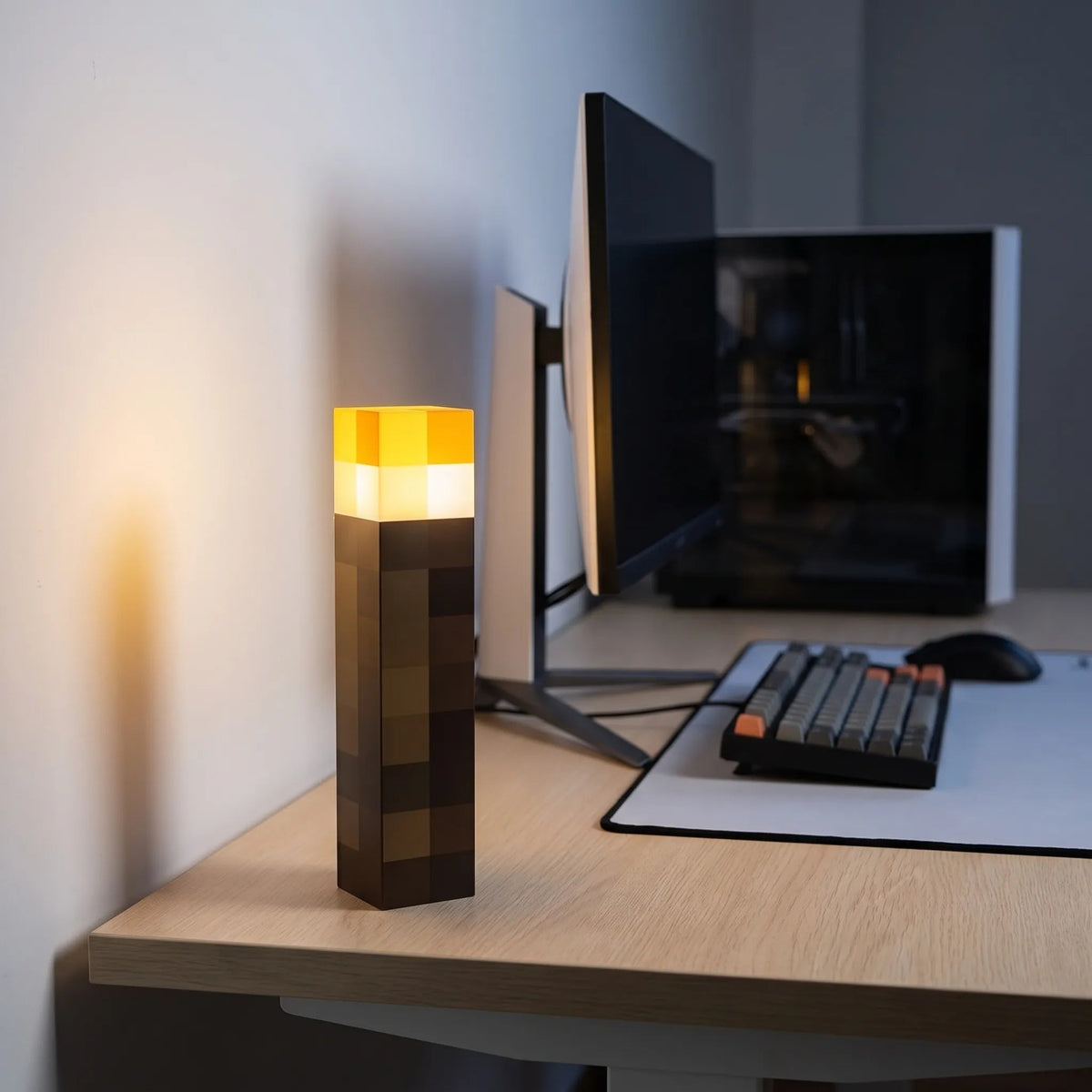 Minecraft Torch | Pixel Lamp | Warm LED