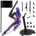Antetek T13 Action FigureTitan 13 Action Figure 3D Printed Multi-Jointed Movable Small Toy Lucky 13 Articulated Robot Dummy 13 Action Figures（Multicolored-Blue）