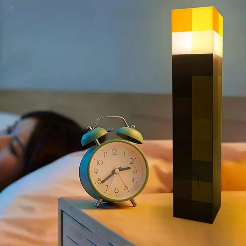 Minecraft Torch | Pixel Lamp | Warm LED