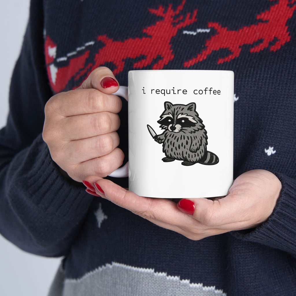 Cute Raccoon Ceramic Coffee Mug