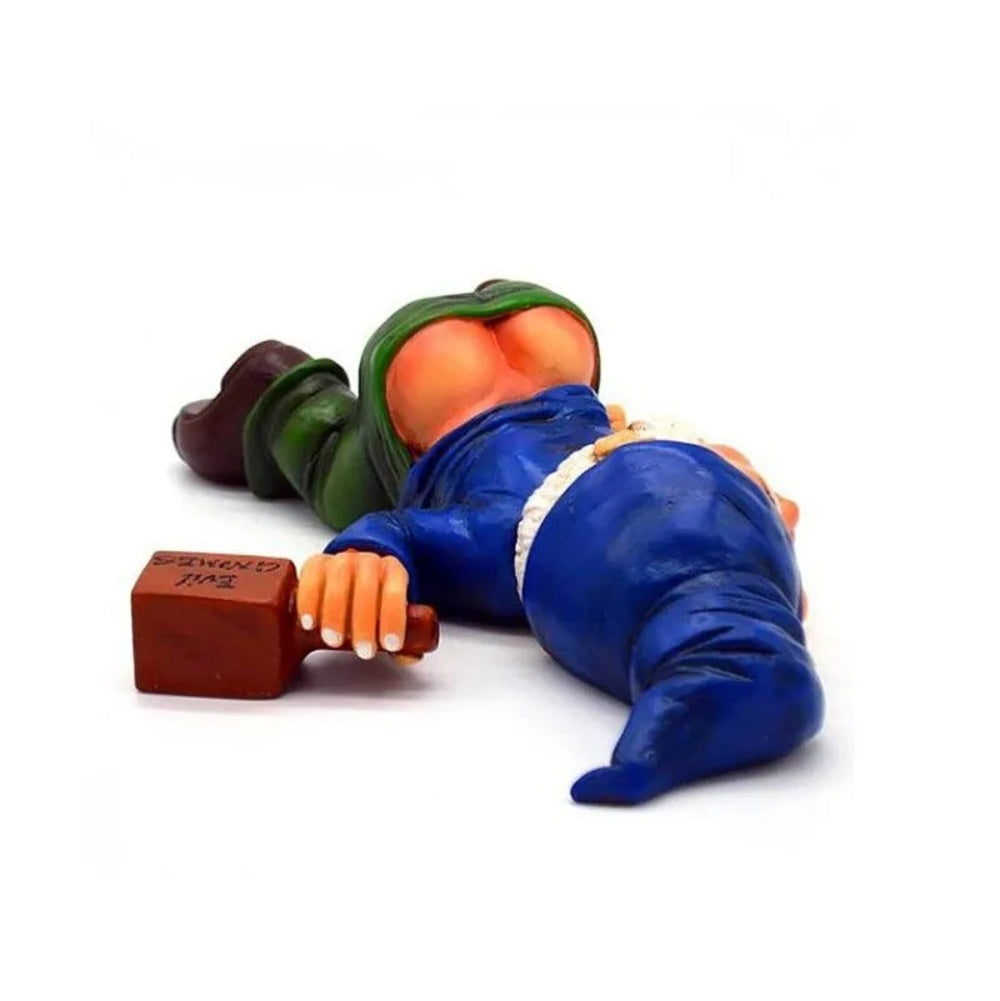 Drunk  Garden Gnome Decoration Drunken Ornament Decor Yard Patio Lawn US